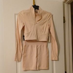 Forever 21 Size S Nude Pink Workout Set